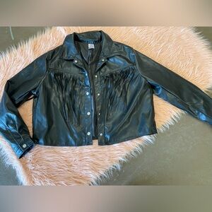 No Boundaries Black Leather Jacket